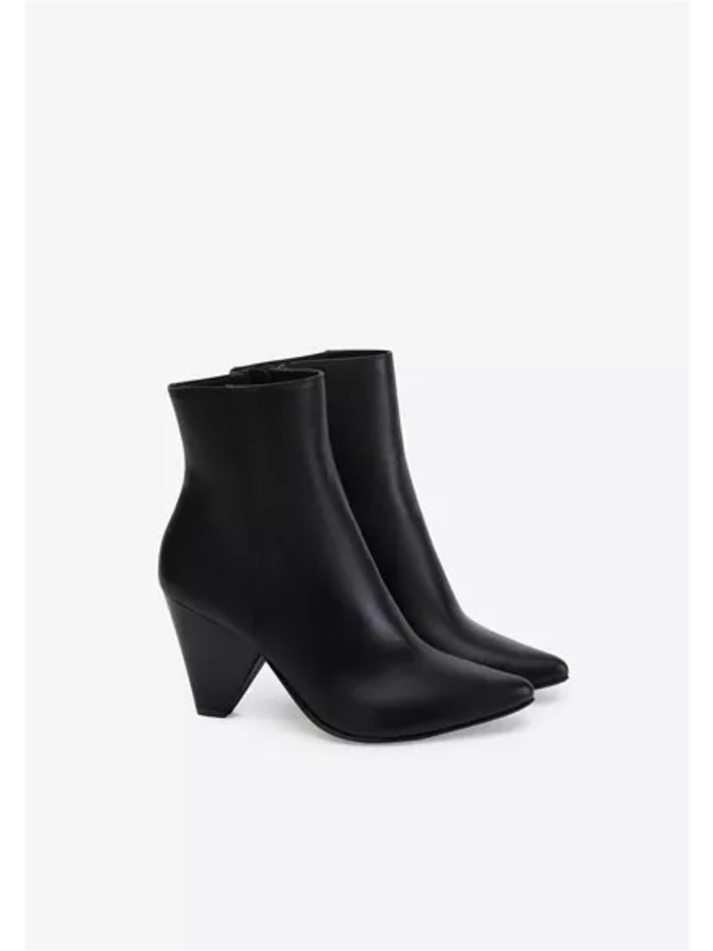Marcella NYC Leo Black Leather Ankle Boots